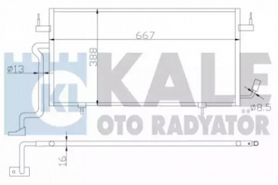 KALE OTO RADYATOR 385500 -  Конденсатор, кондиционер